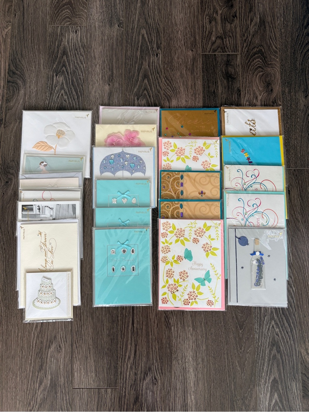 Papyrus Wedding, Engagement, Shower, Anniversary & Congratulations cards 23 pcs